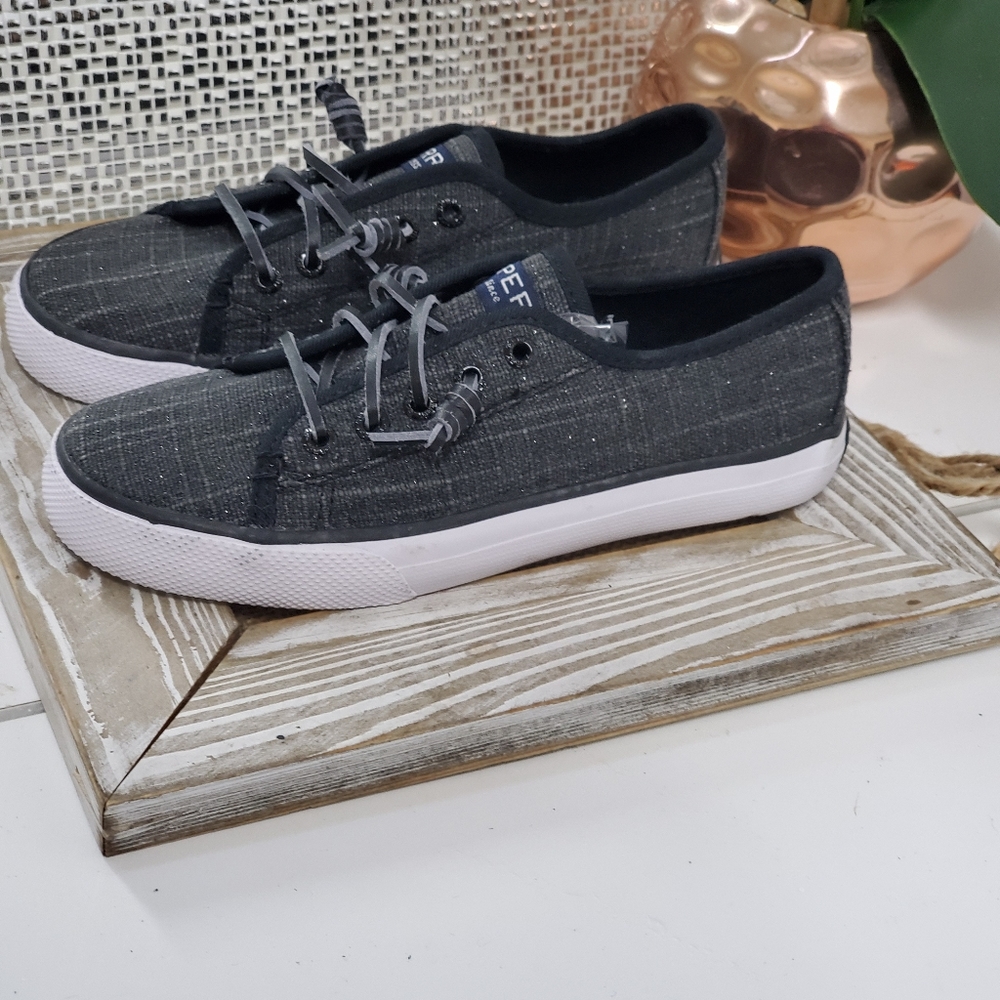 Girls Gray Sparkle SPERRY TOP-SIDER Seacoast Slip